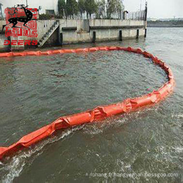 Clôture à ordures de barrage de confinement d&#39;huile de flotteur de pvc de cerfs communs pour le banc et la banque